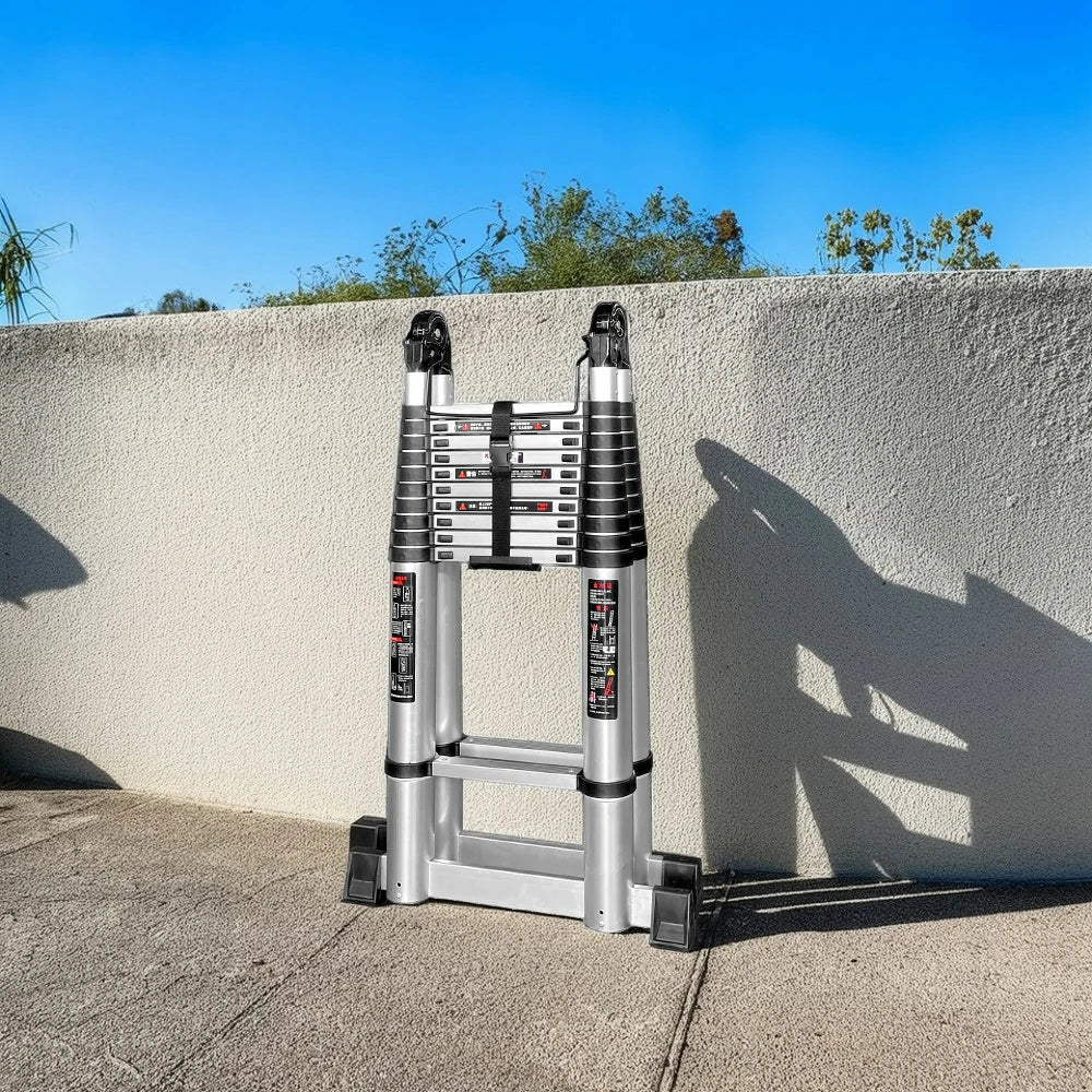 GROVIA Aluminium Multi-Purpose Joint Ladder 8/9/10/11 Step - Heavy-Duty, Anti-Slip, Foldable & Space-Saving Design