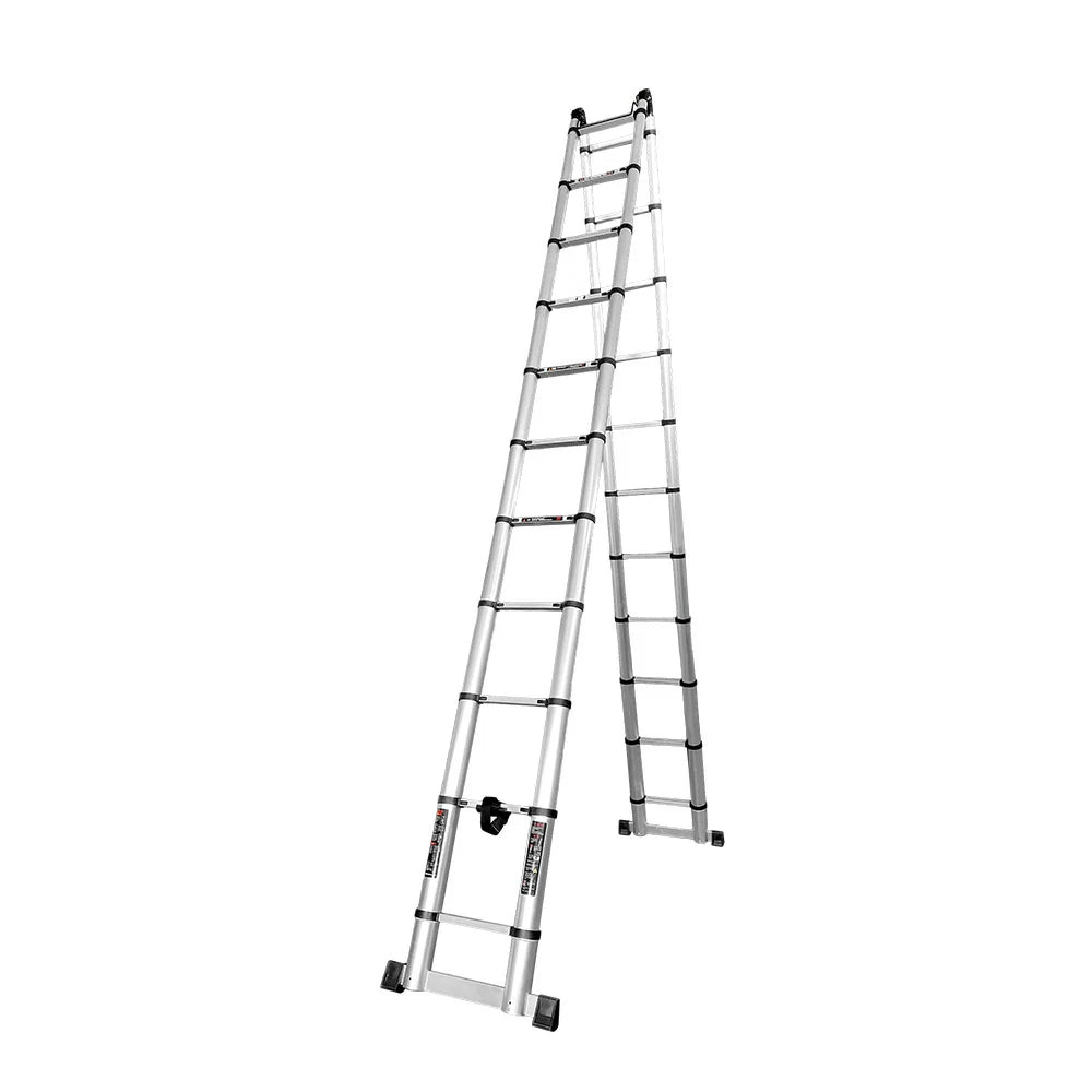 GROVIA Aluminium Multi-Purpose Joint Ladder 8/9/10/11 Step - Heavy-Duty, Anti-Slip, Foldable & Space-Saving Design