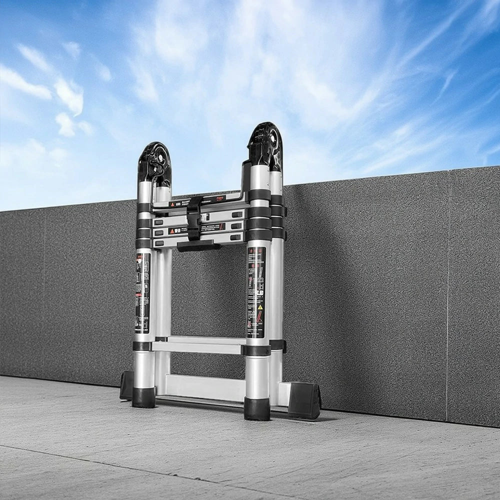 GROVIA Aluminium Multi-Purpose Joint Ladder 5/6/7 Step - Heavy-Duty, Anti-Slip, Foldable & Space-Saving Design