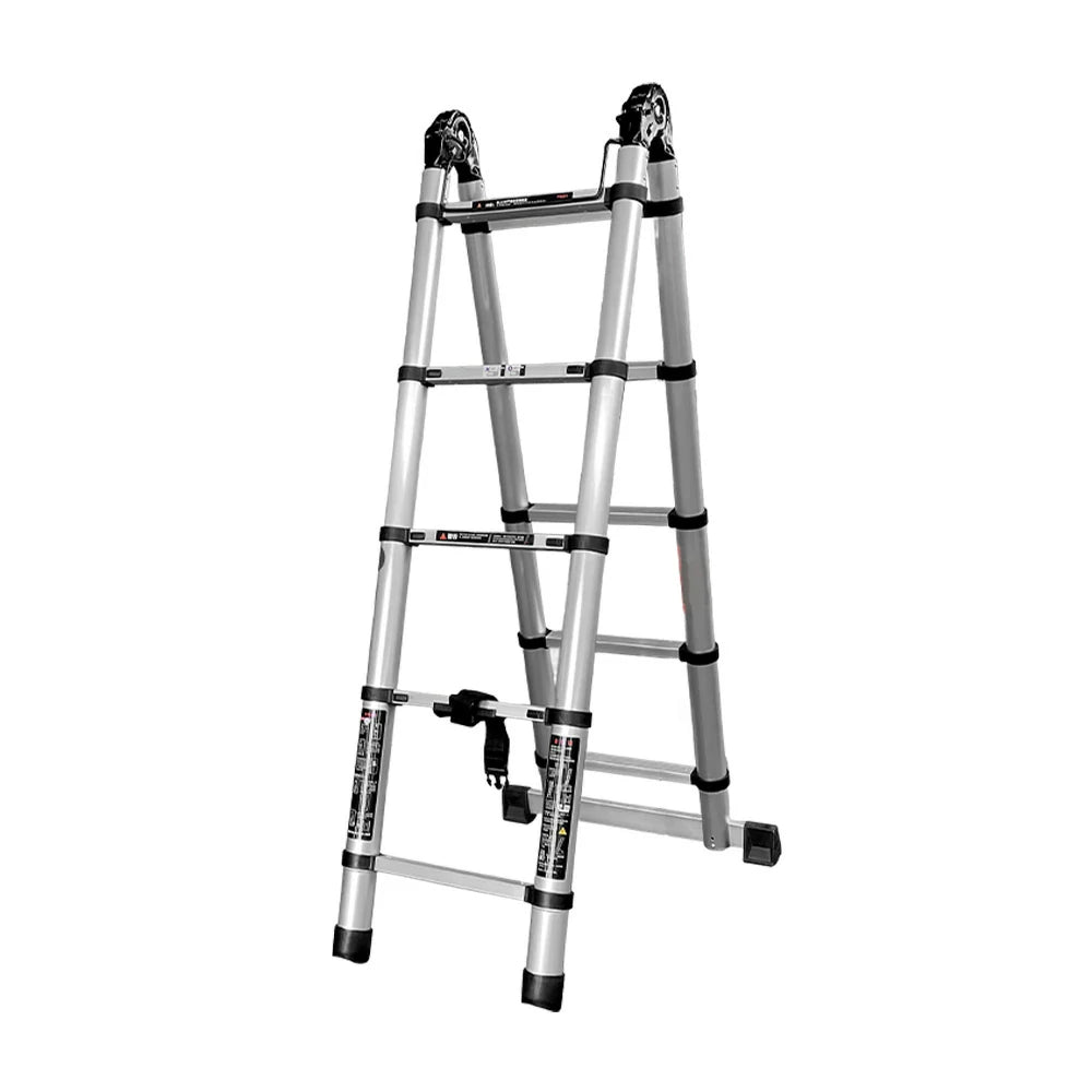 GROVIA Aluminium Multi-Purpose Joint Ladder 5/6/7 Step - Heavy-Duty, Anti-Slip, Foldable & Space-Saving Design