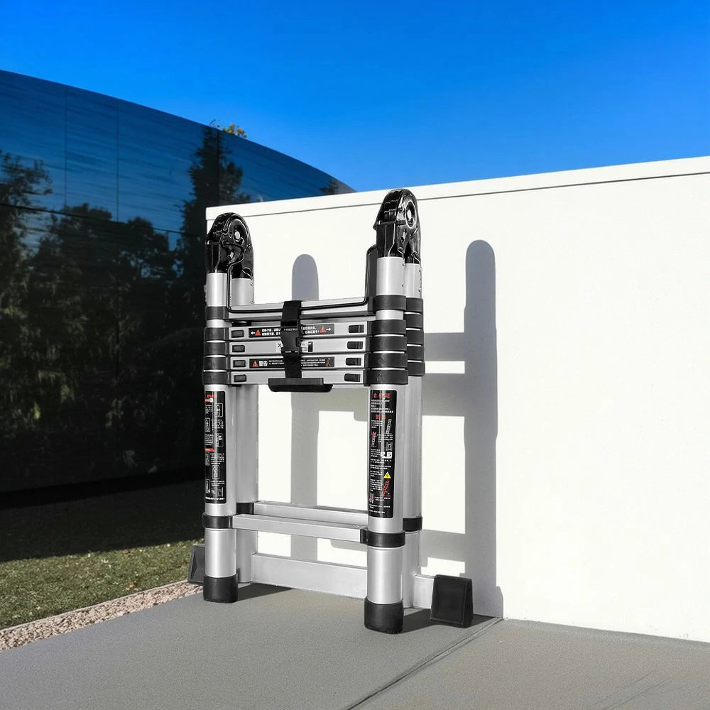 GROVIA Aluminium Multi-Purpose Joint Ladder 5/6/7 Step - Heavy-Duty, Anti-Slip, Foldable & Space-Saving Design