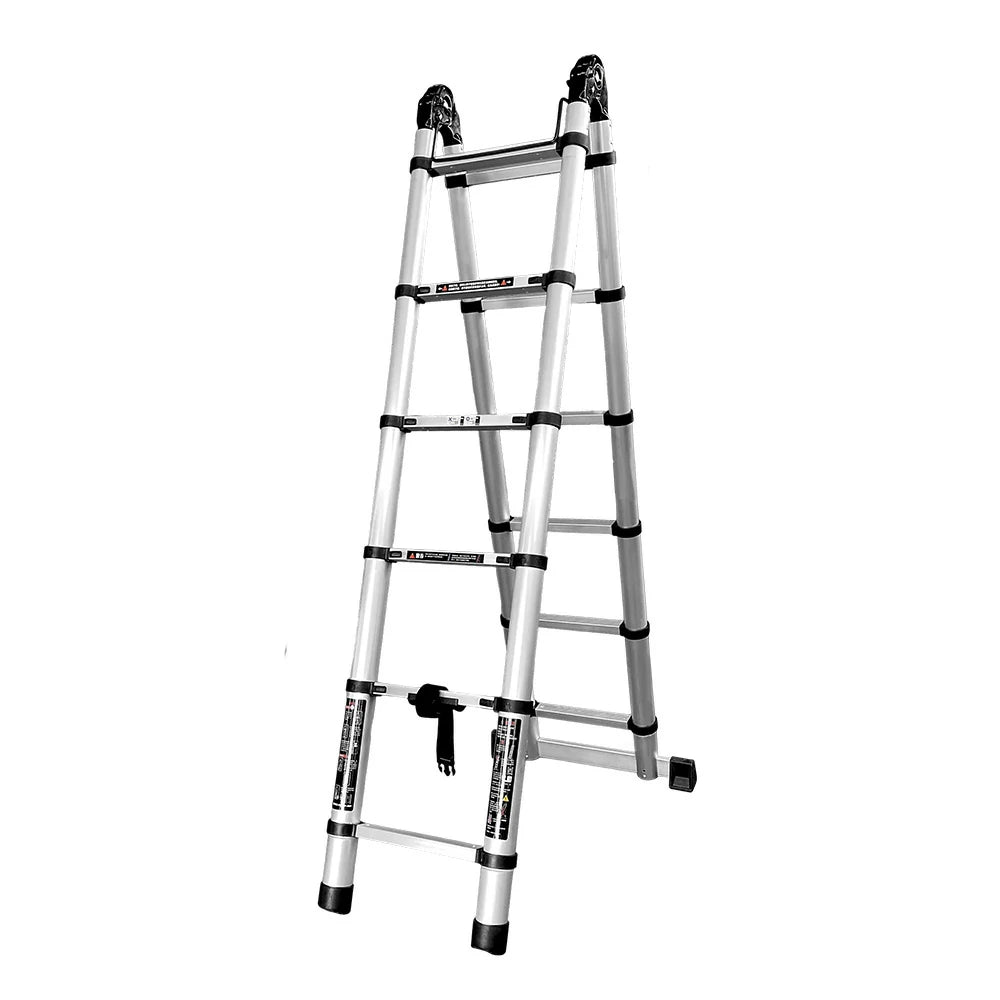 GROVIA Aluminium Multi-Purpose Joint Ladder 5/6/7 Step - Heavy-Duty, Anti-Slip, Foldable & Space-Saving Design