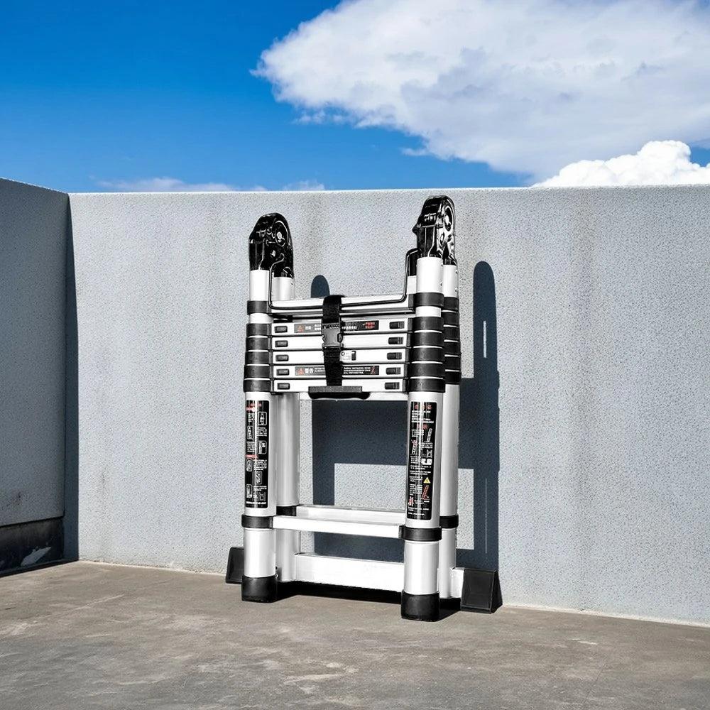 GROVIA Aluminium Multi-Purpose Joint Ladder 5/6/7 Step - Heavy-Duty, Anti-Slip, Foldable & Space-Saving Design