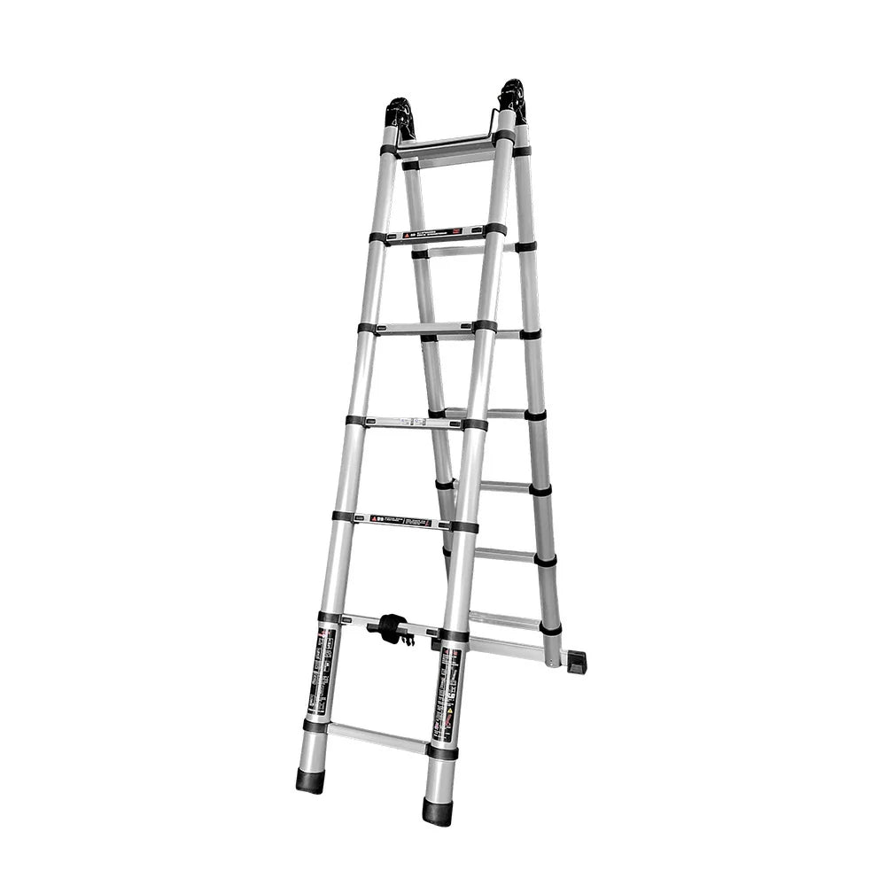 GROVIA Aluminium Multi-Purpose Joint Ladder 5/6/7 Step - Heavy-Duty, Anti-Slip, Foldable & Space-Saving Design