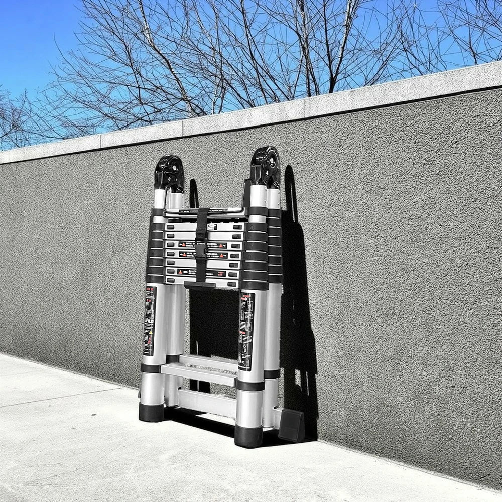 GROVIA Aluminium Multi-Purpose Joint Ladder 8/9/10/11 Step - Heavy-Duty, Anti-Slip, Foldable & Space-Saving Design