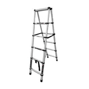 GROVIA Aluminium A-Frame Telescopic Ladder 6/7/9 Step - Heavy-Duty, Anti-Slip, Foldable & Space-Saving Design