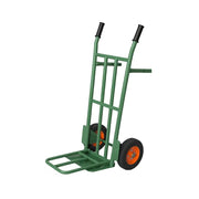GROVIA Heavy-Duty Hand Truck - 500kg Load, 1.3m Reinforced Frame with Support Legs, 10-Inch Solid Wheels, Industrial Transport - Green