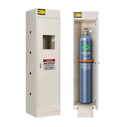 GROVIA Single Gas Cylinder Storage Cabinet No Alarm 190cm Safety Locker for Workshop - White