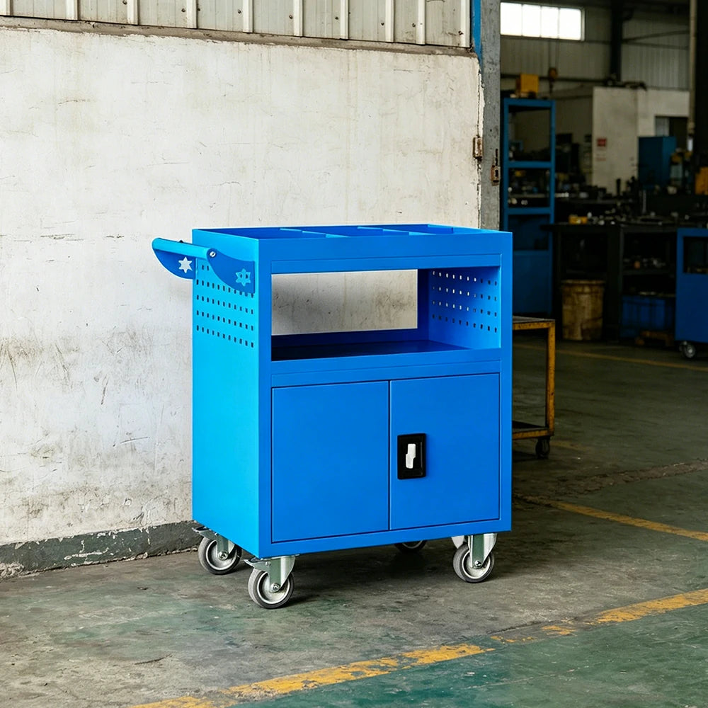 GROVIA Multi-Function Tool Cart Rolling Storage Trolley for Garage Workshop - Blue
