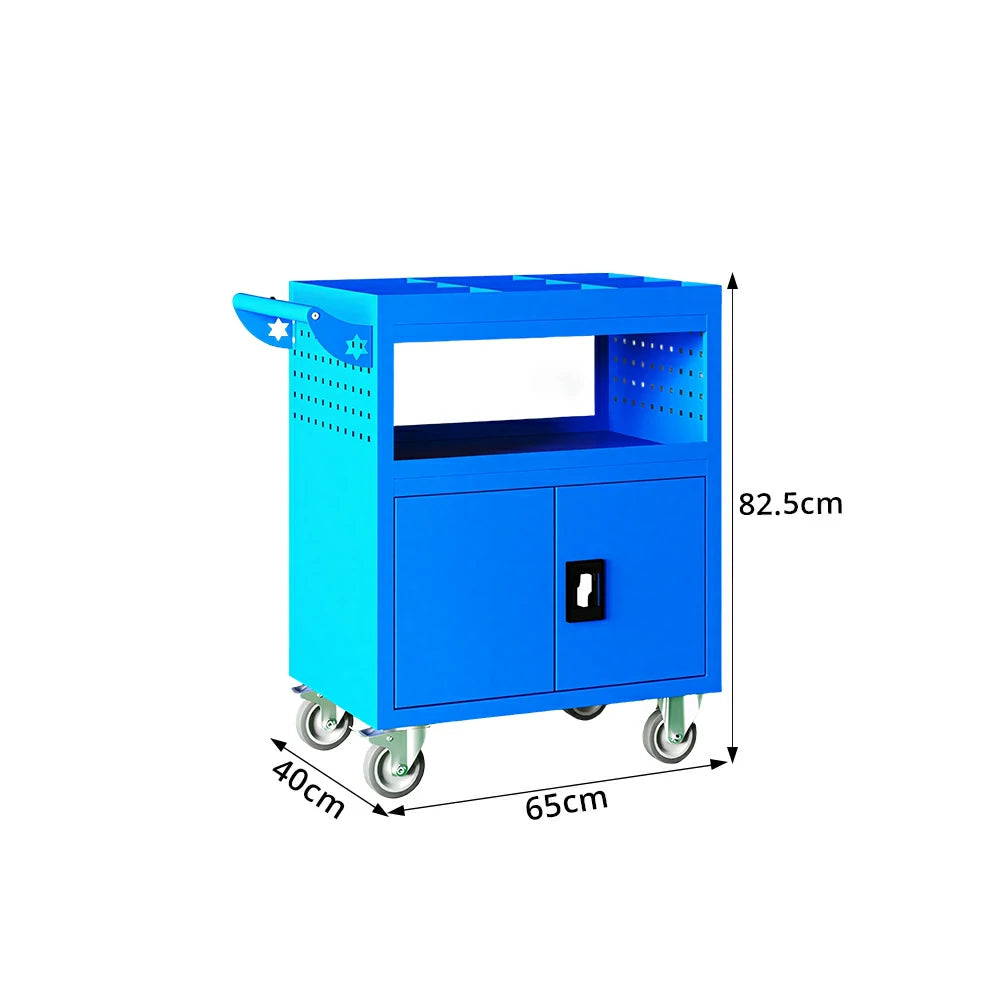 GROVIA Multi-Function Tool Cart Rolling Storage Trolley for Garage Workshop - Blue