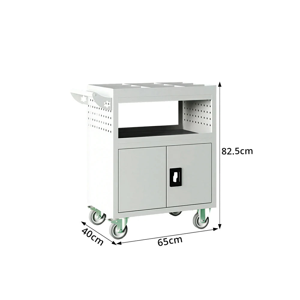 GROVIA Multi-Function Tool Cart Rolling Storage Trolley for Garage Workshop - Grey