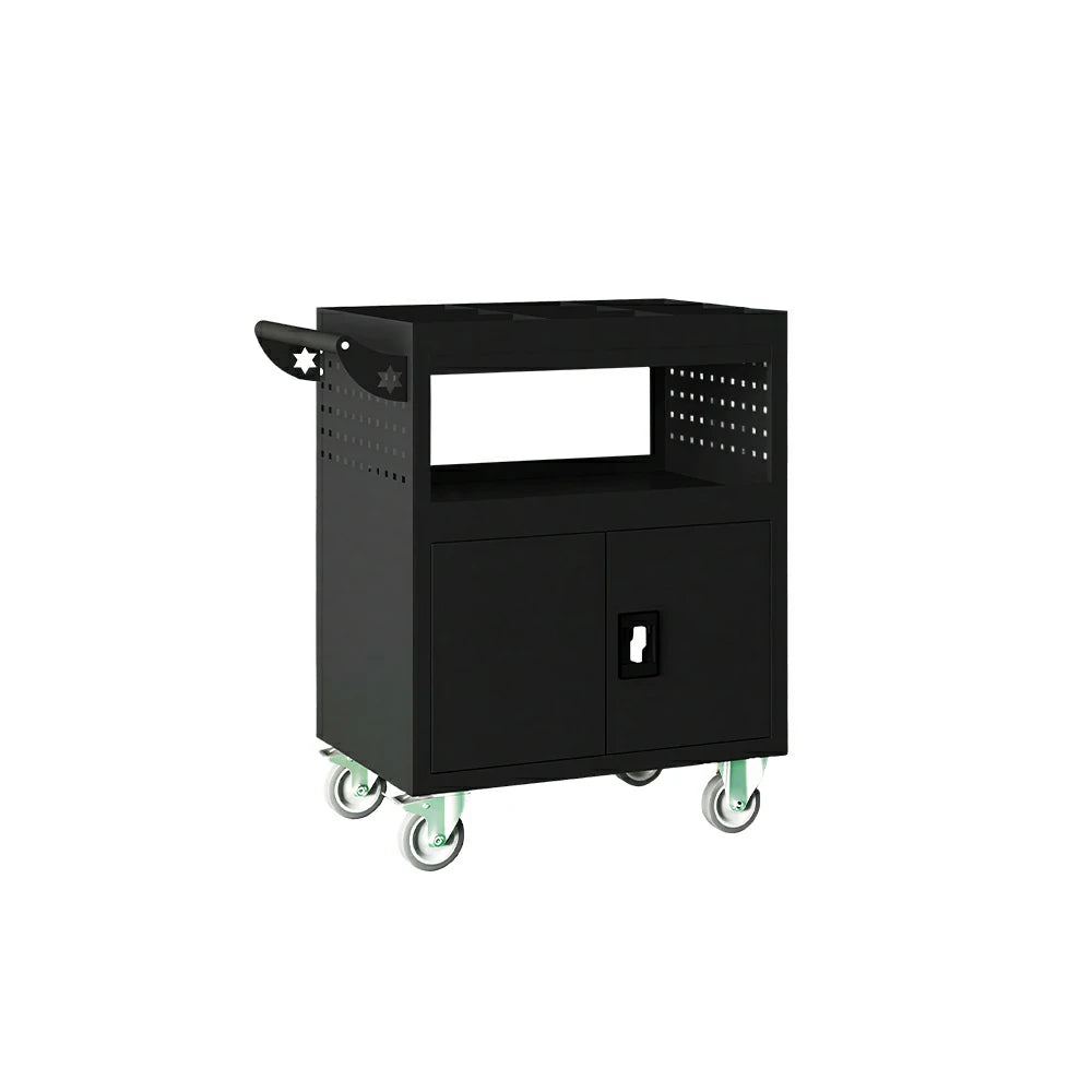 GROVIA Multi-Function Tool Cart Rolling Storage Trolley for Garage Workshop - Black