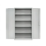 GROVIA Multi-Function Heavy Duty Tool Cabinet 4 Inner Shelves No Pegboard 100cm Wide for Garage & Workshop Storage - Grey & White