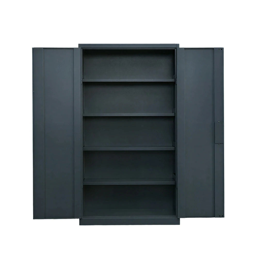 GROVIA Multi-Function Heavy Duty Tool Cabinet 4 Inner Shelves No Pegboard 100cm Wide for Garage & Workshop Storage - Grey