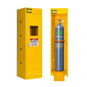 GROVIA Single Gas Cylinder Storage Cabinet No Alarm 190cm Safety Locker for Workshop - Yellow