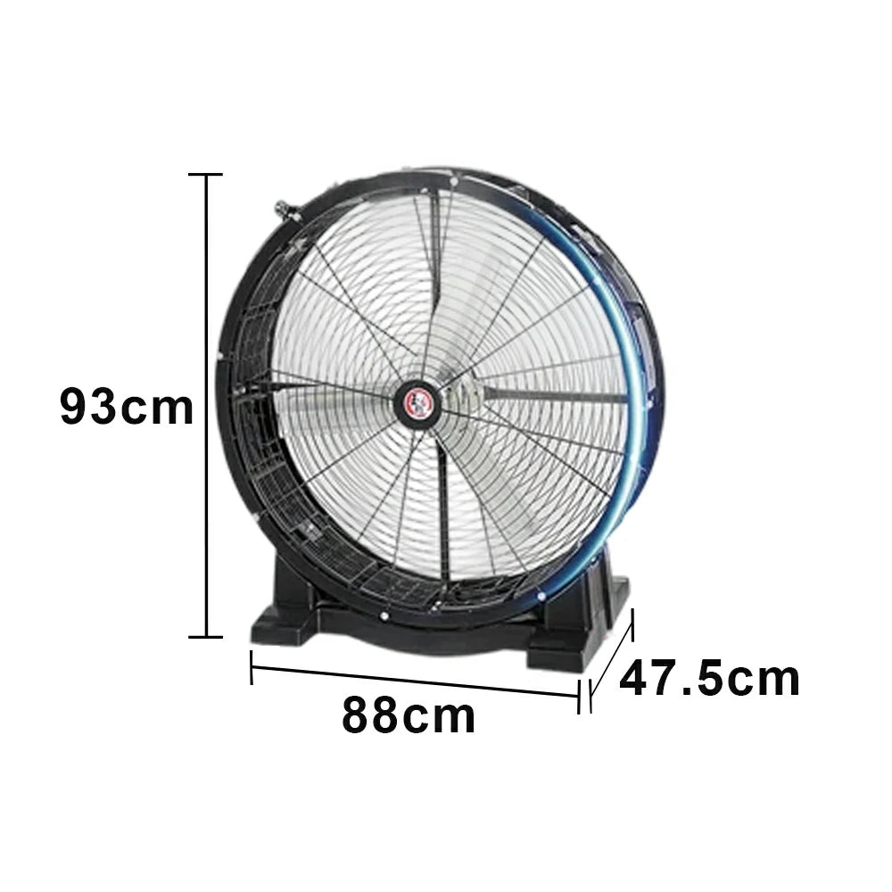 GROVIA Industrial Fan Fixed Type Powerful Air Circulator Full Copper Motor Metal Safety Grille Low Noise Design