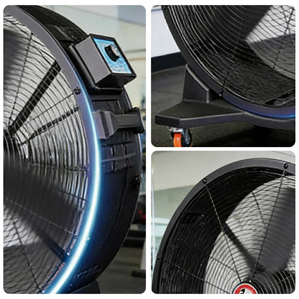 GROVIA Commercial Industrial Fan Fixed Type Air Circulator Full Copper Motor Heavy Duty Metal Frame