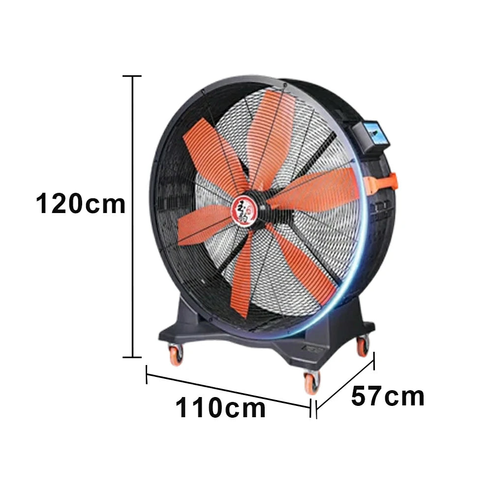 GROVIA High Airflow Industrial Fan Fixed Type Full Copper Motor Nylon Blades Metal Safety Design