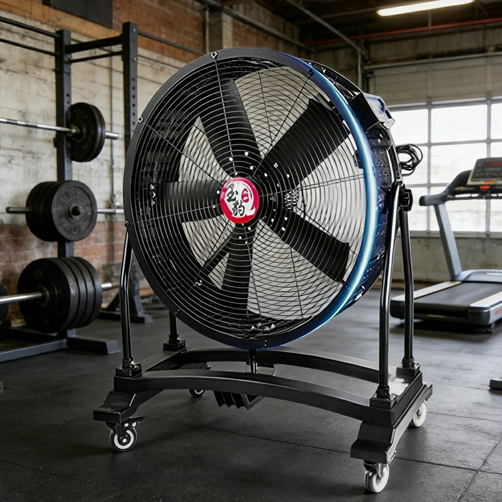 GROVIA Industrial Air Circulator Fan Fixed Type Full Copper Motor Metal Frame Low Noise Design