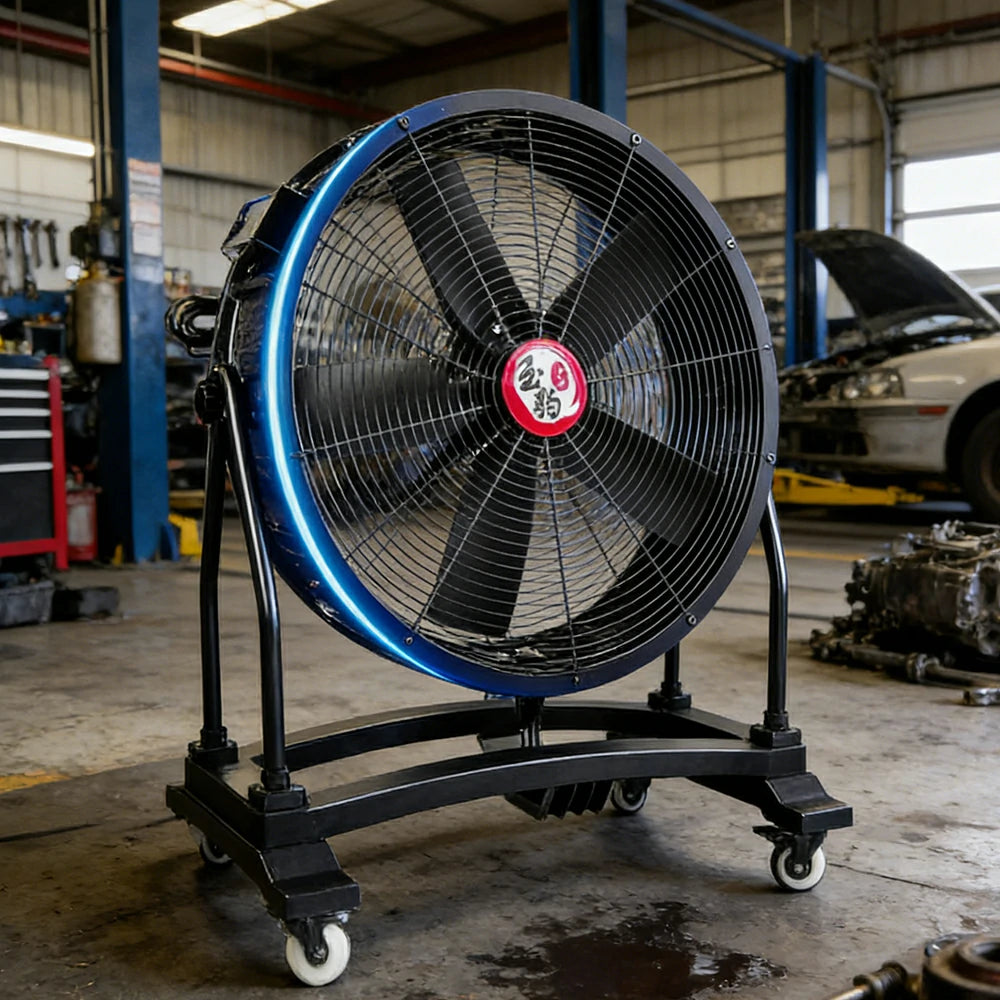 GROVIA Industrial Air Circulator Fan Fixed Type Full Copper Motor Metal Frame Low Noise Design