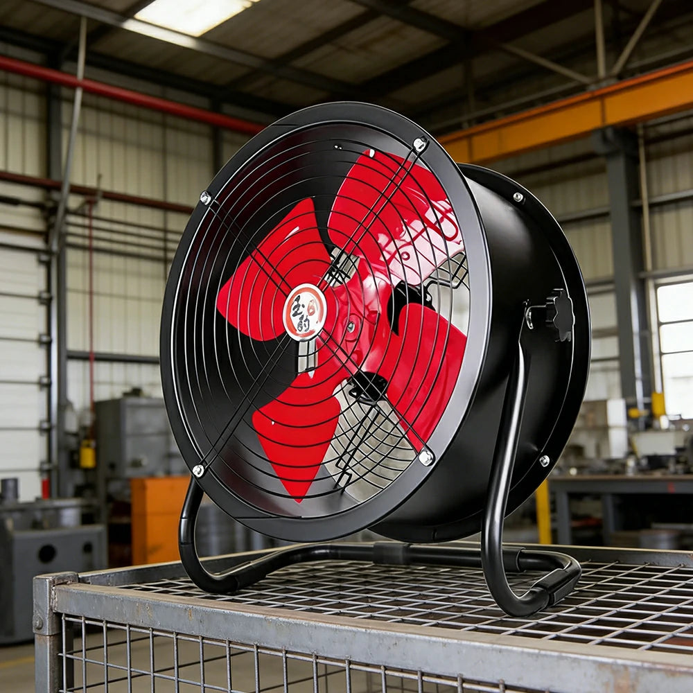 GROVIA Industrial Ventilation Fan Floor Type Adjustable Speed Full Copper Motor Waterproof Dustproof Low Noise Design