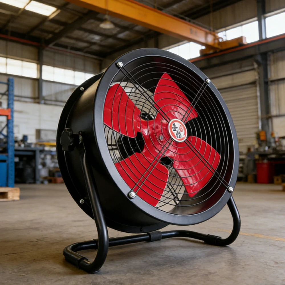 GROVIA Industrial Ventilation Fan Floor Type Adjustable Speed Full Copper Motor Waterproof Dustproof Low Noise Design