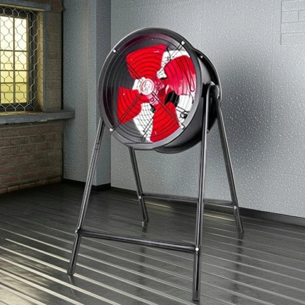 GROVIA Industrial Ventilation Fan Pedestal Type Adjustable Speed Full Copper Motor Waterproof Dustproof Low Noise Design