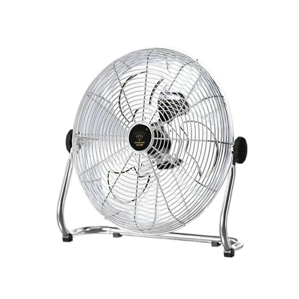 GROVIA 16 Inch Air Circulation Fan Energy Efficient Motor Spiral Blade Multiple Speed High Safety Grille Design - Silver