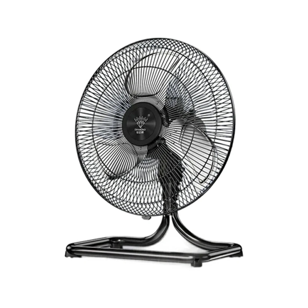 GROVIA 16 Inch Air Circulation Fan Oscillating Type Energy Efficient Motor Spiral Blade Multiple Speed High Safety Grille Design - Black