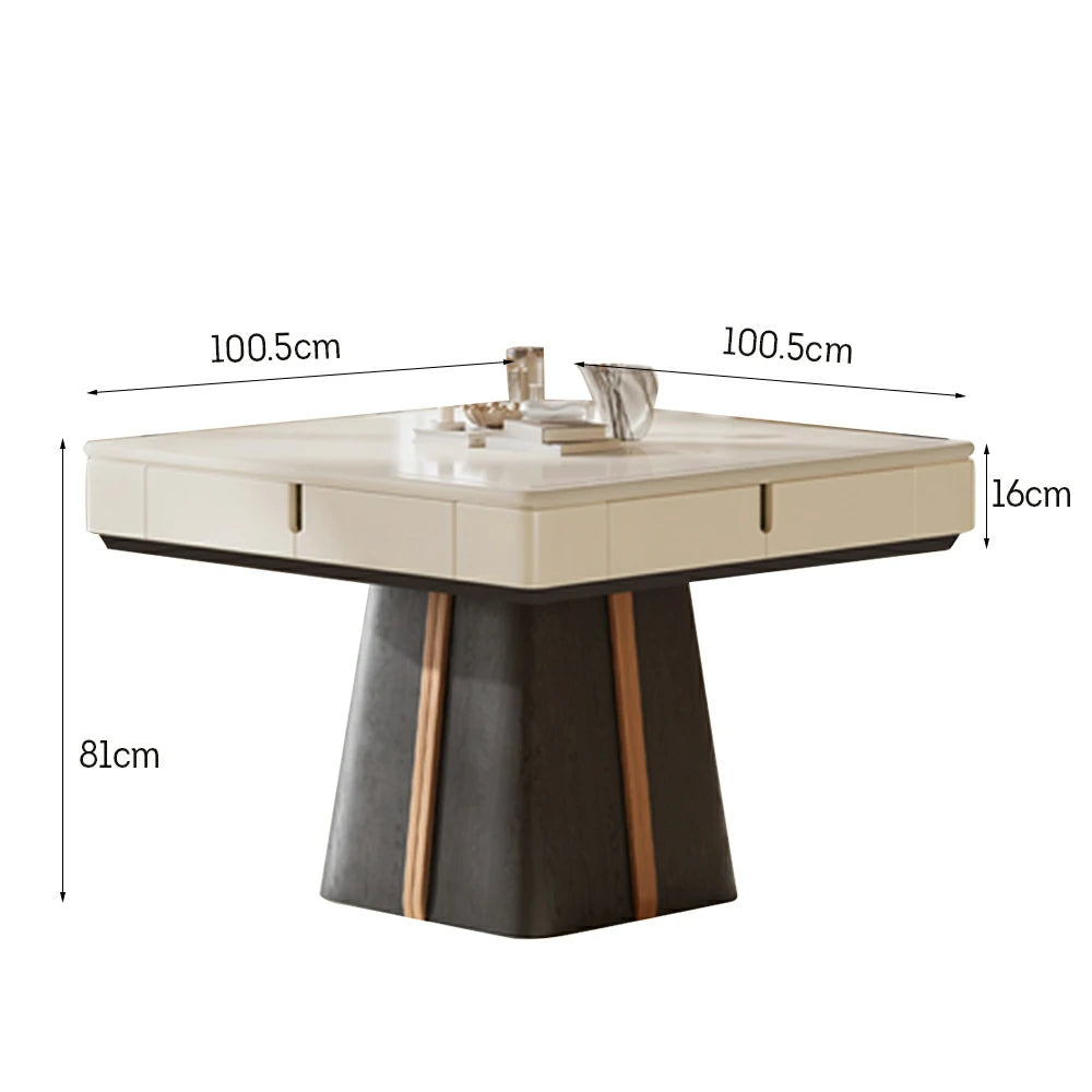 HEXJON 100cm Automatic Mahjong Table/Dining Table/Coffee Table Low Frequency Noise Reduction - Black