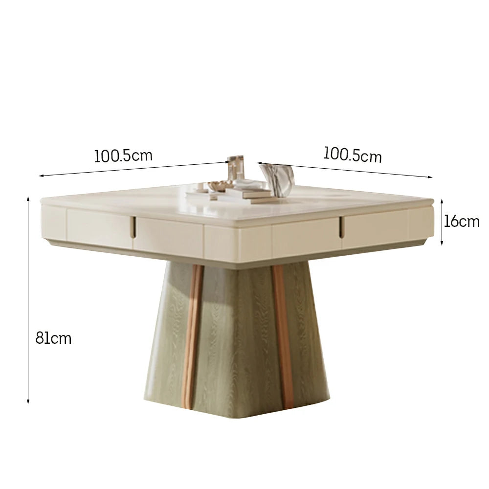 HEXJON 100cm Automatic Mahjong Table/Dining Table/Coffee Table Low Frequency Noise Reduction - Green