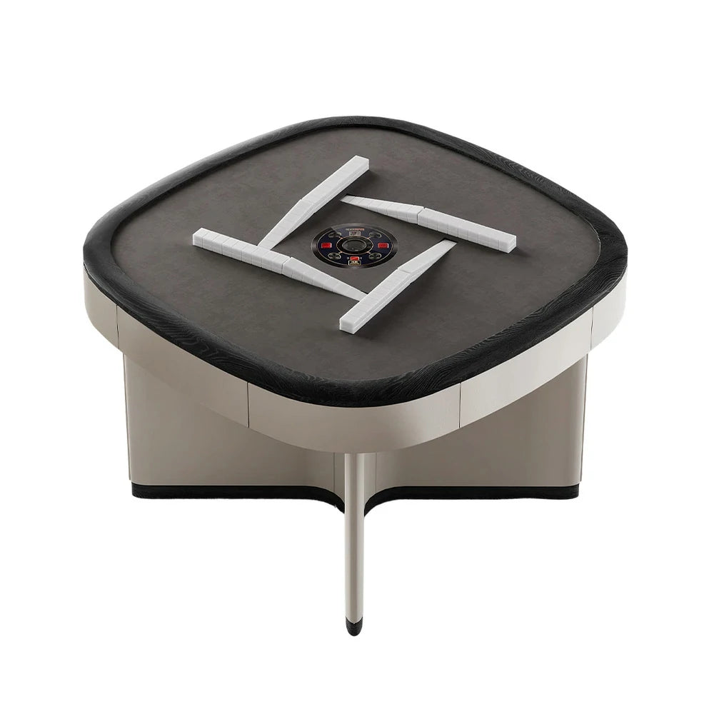 HEXJON 120 x 120 cm Automatic Mahjong Table, Low Noise Design, Eco-Friendly Leather Surface, Stylish and Durable