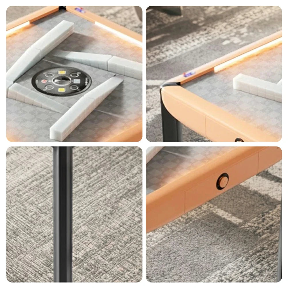 HEXJON 101cm Automatic Mahjong Table  W/ LED Light