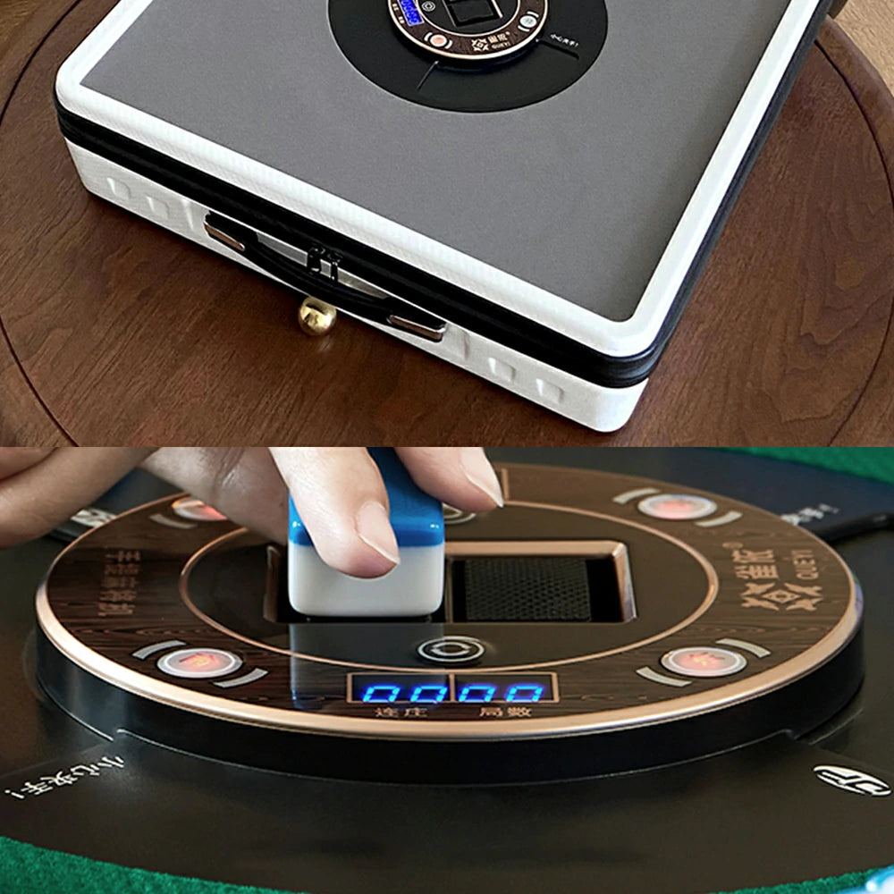 HEXJON ST Portable Hand-Carried Automatic Mahjong Table Perfect for Travel and Outdoor Fun