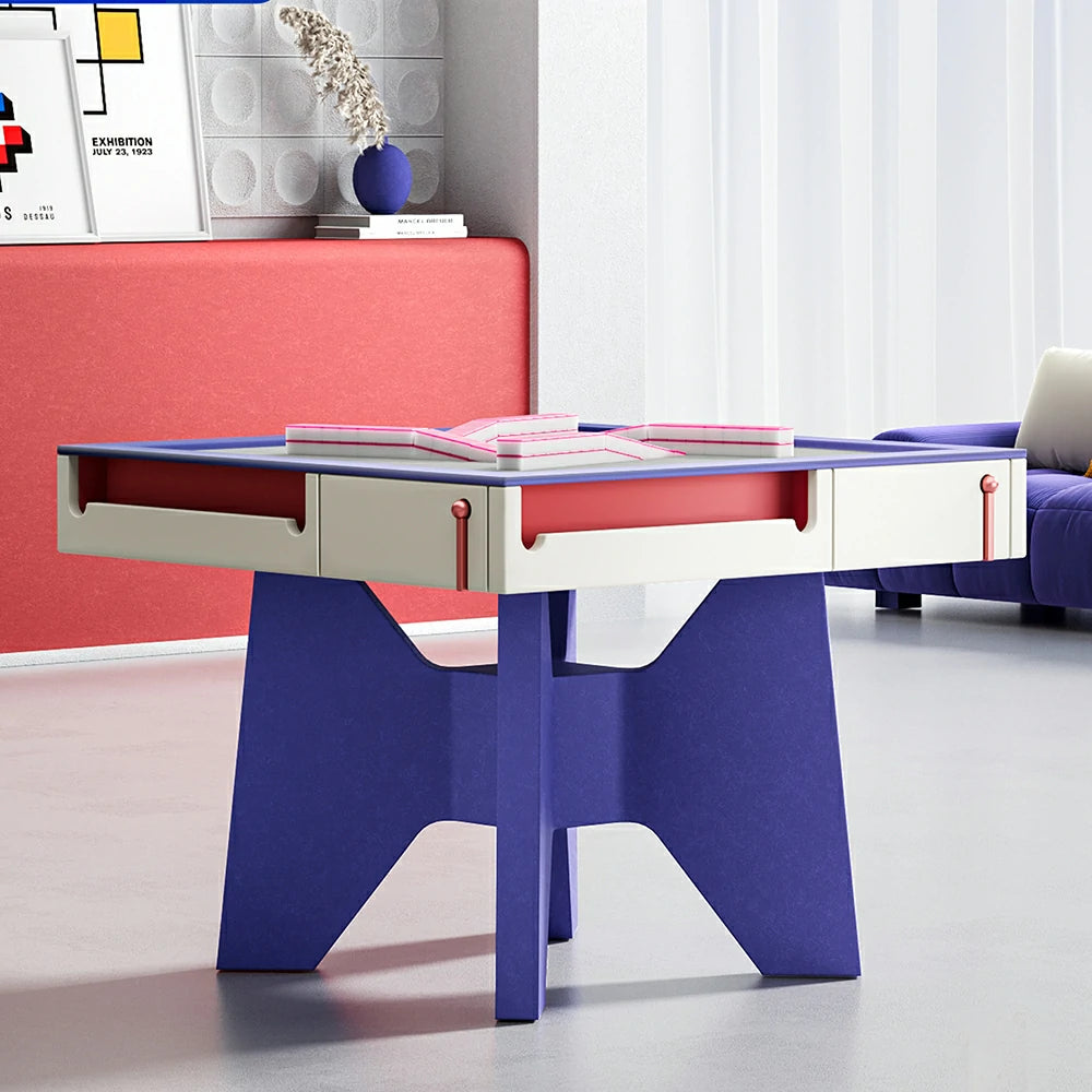 HEXJON 107cm Automatic Mahjong Table/Dining Table/Coffee Table Solid Wood Base Frame