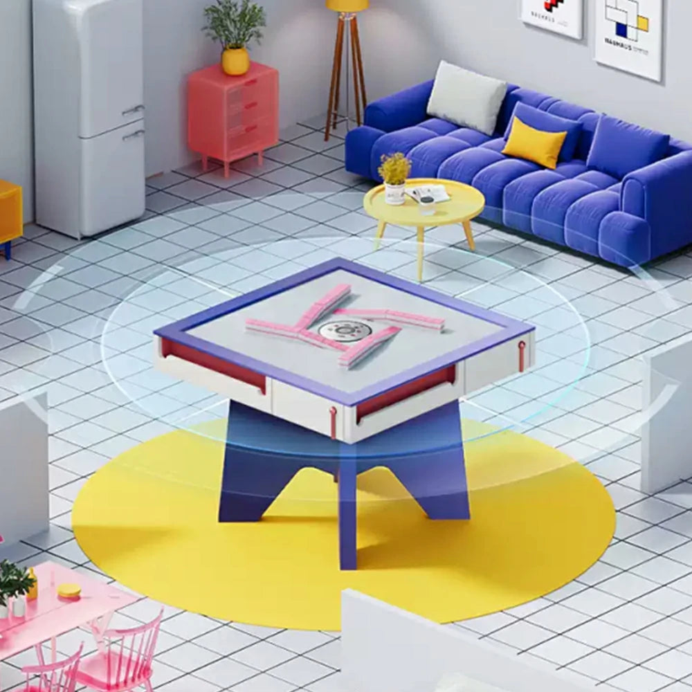 HEXJON 107cm Automatic Mahjong Table/Dining Table/Coffee Table Solid Wood Base Frame