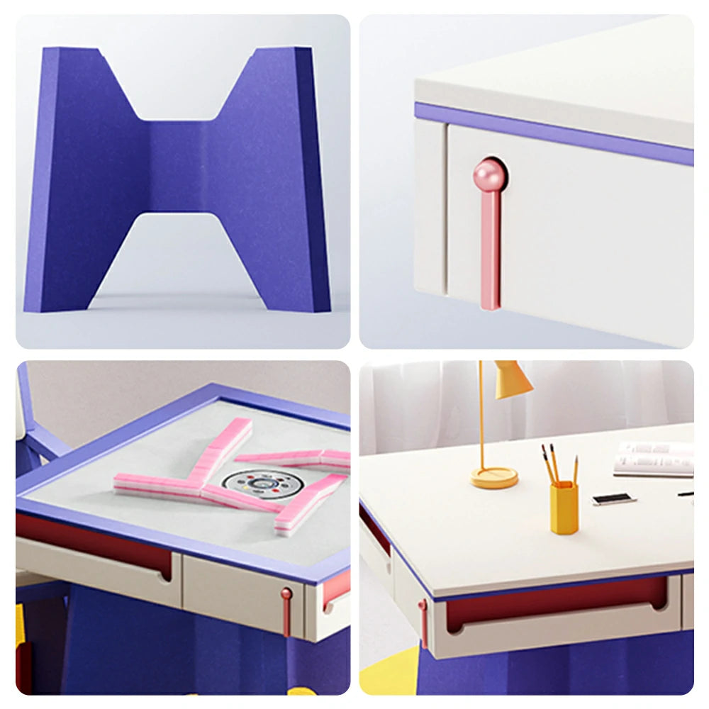 HEXJON 107cm Automatic Mahjong Table/Dining Table/Coffee Table Solid Wood Base Frame