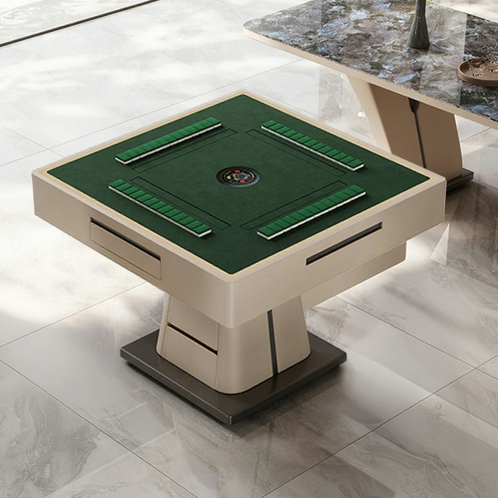 HEXJON 1.6m Modern Mahjong Dining Table - Elegant Stone Surface, Dual-Use Convertible Design - Blue