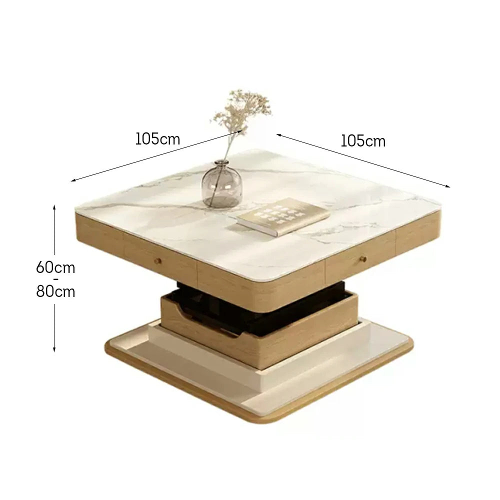 HEXJON 105cm Automatic Mahjong Table/Dining Table/Coffee Table Height Adjustable