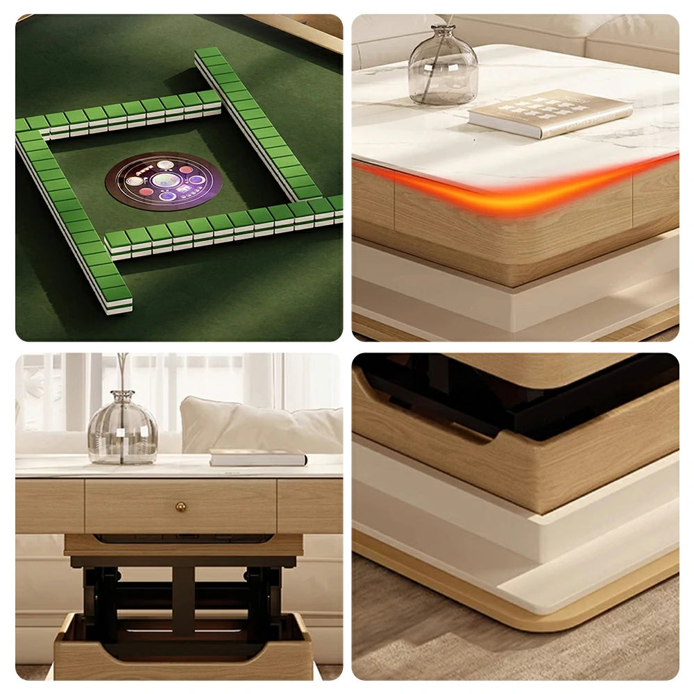 HEXJON 105cm Automatic Mahjong Table/Dining Table/Coffee Table Height Adjustable