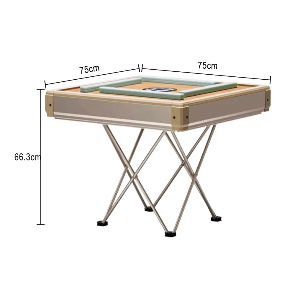 HEXJON 76.5 x 76.5 cm Foldable Automatic Mahjong Table with Oxford Cloth Travel Case, Portable Design, Durable Frame