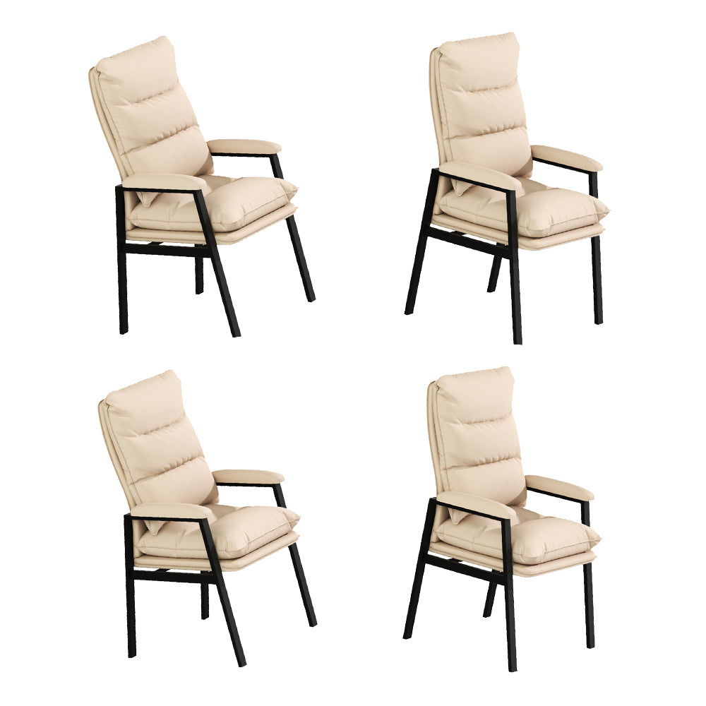 HEXJON 4-Piece Chairs Set for Mahjong Table Metal Legs - Champagne
