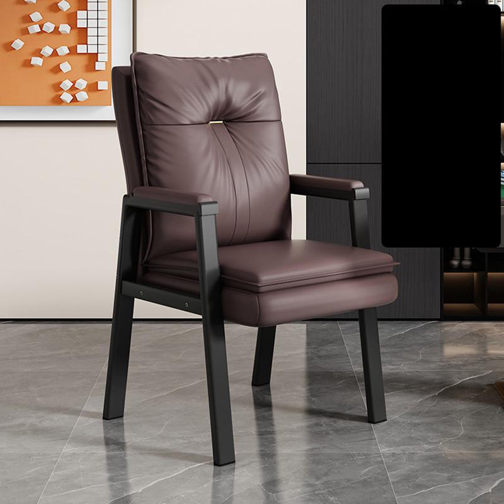 HEXJON Luxurious Matching 4-Piece Chairs Set for Mahjong Table Carbon Steel Legs - Coffee