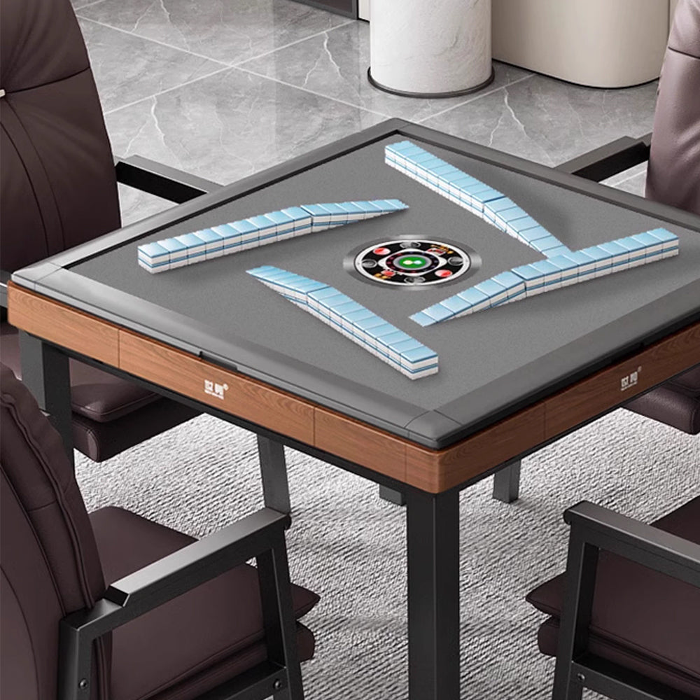 HEXJON Luxurious Matching 4-Piece Chairs Set for Mahjong Table Carbon Steel Legs - Coffee