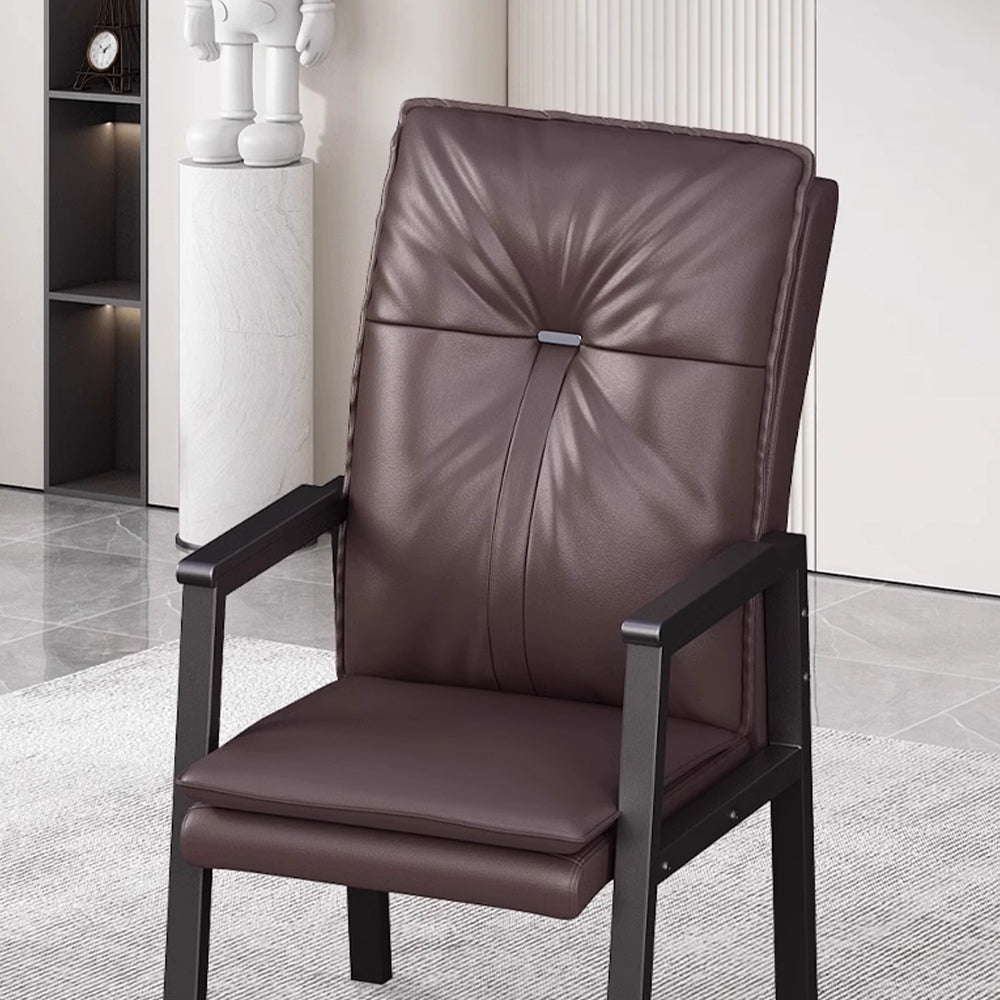 HEXJON Luxurious Matching 4-Piece Chairs Set for Mahjong Table Carbon Steel Legs - Coffee