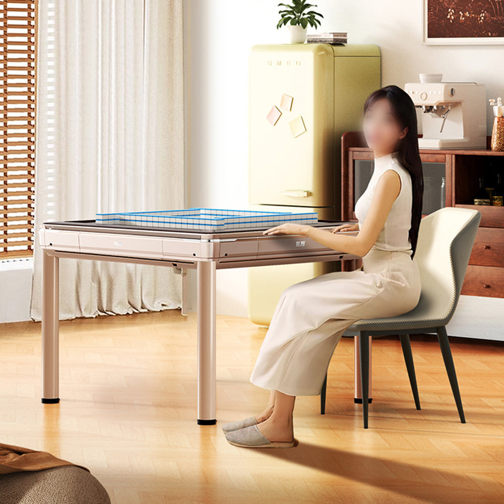 HEXJON DT72  Automatic Mahjong Table/Dining Table with Cover, Cup Holders, Ashtrays, Storage Boxes