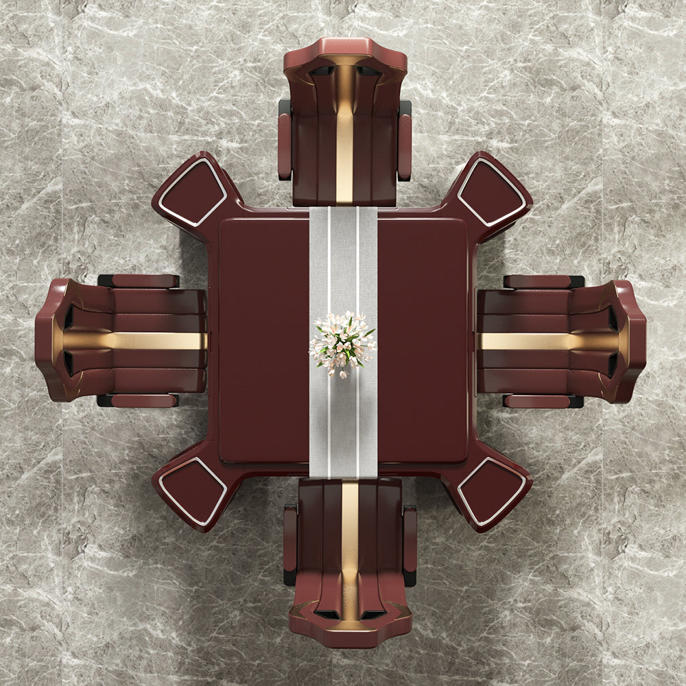 HEXJON JLS Luxurious Low Noise Foldable Automatic Mahjong Table/Dining Table With Cover and Storage Boxes