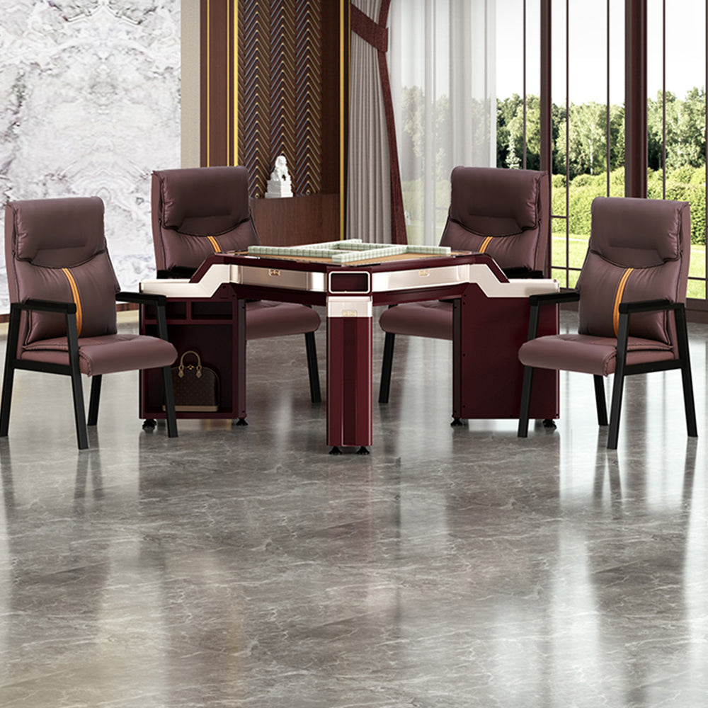 HEXJON JLS Luxurious Low Noise Foldable Automatic Mahjong Table/Dining Table With Cover and Storage Boxes