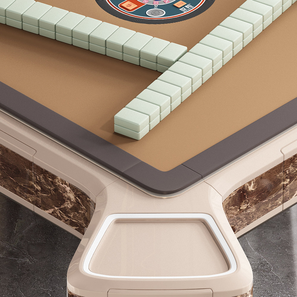 HEXJON JLS Luxurious Low Noise Foldable Automatic Mahjong Table/Dining Table With Cover and Storage Boxes