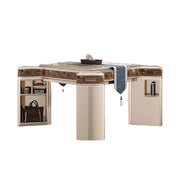 HEXJON JLS Luxurious Low Noise Foldable Automatic Mahjong Table/Dining Table With Cover and Storage Boxes